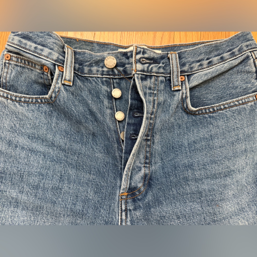 Denim forum Farah High Rise Wide Leg Blue Jeans